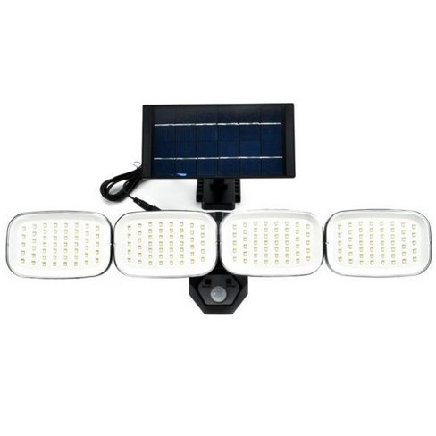Αδιάβροχο Επιτοίχιο Ηλιακό Φωτιστικό 200LED SMD με Ανιχνευτή Κίνησης - Αισθητήρα Φωτός & Τηλεχειρισμό Μαύρο KXK-601